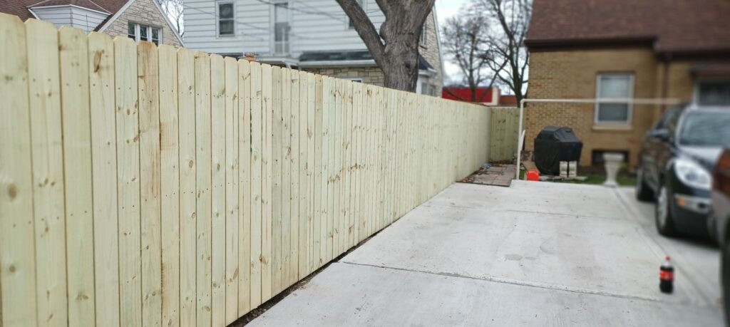 finished privacy fence