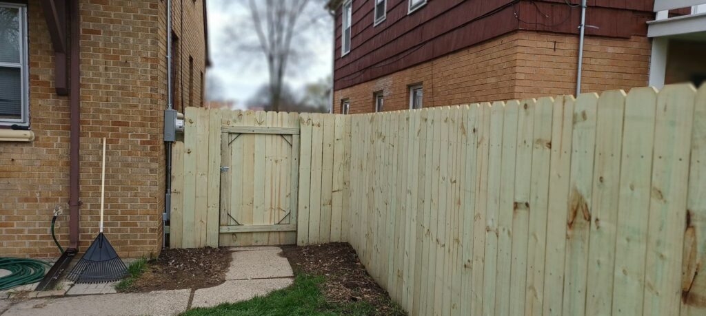 finished fence with gate